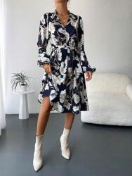 Shein DC45110 Shein Póló Ruha MIDI Rúzs Virágmintás (3) M