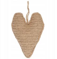  Horgolt juta szív Cordis 19 cm (9705-30)