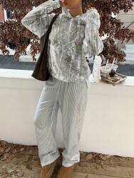 Shein Mintás Kapucnis Pulóver (M) (610860)