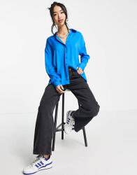 Stradivarius kék oversize ing, Size XL, poliészter (543451)