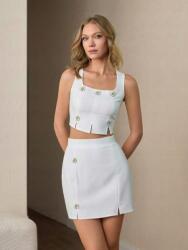 Shein Fehér Szoknya Felső Szett (s) (610440)