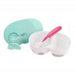 Babyono Gyerek tál kétrekeszes kanállal BabyOno (1067/01)