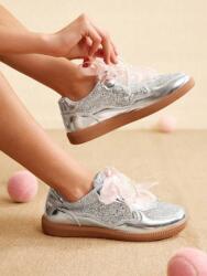 Shein Ezüst Díszített Tornacipő (38) (611710)