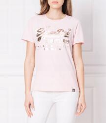Superdry Világos Rózsaszín Feliratos Póló (42) (586102)