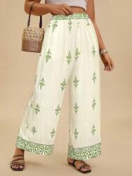 Shein Ekrü Egyenes Nadrág Mintás (1XL) (611734)