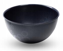 Practic Műanyag Konyhai Snack Tál Gyümölcs Saláták 1.5L Kerek Fekete (MB1508)