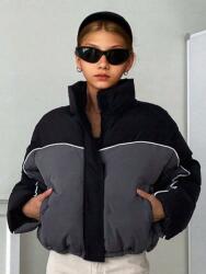 Shein Kétszínű Pihe-puha Kabát (15L) (611227)