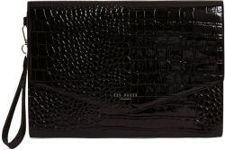 Ted Baker Geantă mică Wesslie Croc Effect Icon Envelope Pouch 282823 black (282823 black)