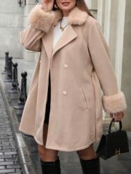 Shein Bézs Kétsoros Övkabát (0XL) (611387)