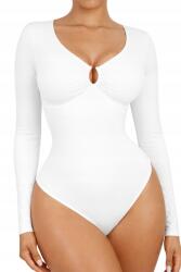  Női modellező body fehér hosszú ujjú L-es méret