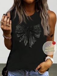 Shein Fekete Nyomott Mintás Felső (M) (610329)