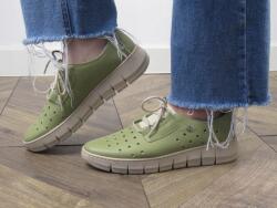 Helios Női Félcipő Helios 434-2 Zöld Könnyű Bőr Fűzött Kényelmes (434-2.563)