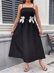 Shein T41207 Shein Ruha Maxi Vállpántos Fekete Masnival (3) 44