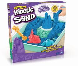 Spin Master KINETIC SAND CUTIIE DE NIsip LICHID CU MAT ALBASTRĂ (6067478)