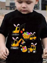 Shein Fekete Póló Nyomtatott Mintával (2-3L) (610971)