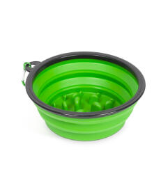 Yummie Összenyomható etetőtál - habzsolásgátlóval - zöld - 1000 ml (60008GR)