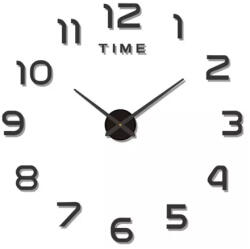 Ruhhy Loft stílusú DIY öntapadós falióra - 60-130 cm - Fekete (00019928)