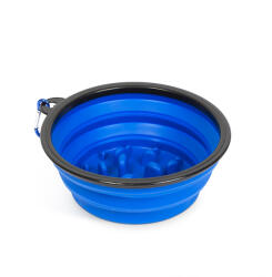 Yummie Összenyomható etetőtál - habzsolásgátlóval - kék - 1000 ml (60008BL)