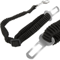 VERK GROUP Állítható és Rugalmas Biztonsági Autós Kutyahám Karabínerrel, Fekete Színben (19258)