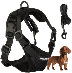 VERK GROUP Kényelmes és erős fekete kutyahám M méretben, állítható és légáteresztő (19343_M_CZ)