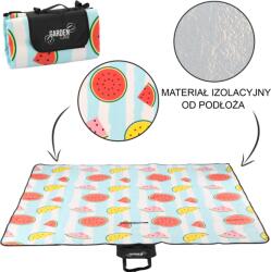 Gardenline 200X200 cm-es gyümölcsös piknikpléd szigeteléssel 5776 (RUG5776)