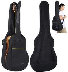 Malatec Iso Trade gitártok fekete színben, állítható pántokkal, A4 méretű zsebekkel (00007880)