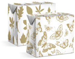 Family Ajándéktasak - papír - 225 x 135 x 200 mm - 2 féle / csomag - 12 db / csomag - Pillangó és Falevél (58293)