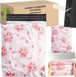 Real Erős futár borítékok rózsaszínű mintás fóliával macskamancs mintával 320 x 450 mm 50 db (RC137)