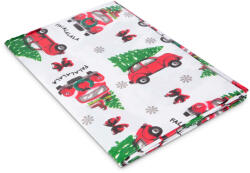 Family Karácsonyi asztalterítő - flannel - 132 x 178 cm - autós (58652B)