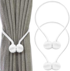 Verk Group Mágneses függönykapcsok díszes kivitelben, fehér színben, 2 darabos készlet (01848_B)