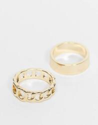 DesignBLondon Designb London 2PACK Arany Gyűrű (M/L) (544426)