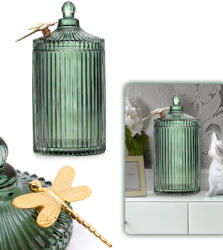 GordonToys Üveg ékszertartó arany szitakötővel 10.5 x 20 cm (SZKLANY ORGANIZER 10.5 X 20)