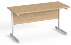 MAYAH Íróasztal, szürke fémlábbal, 140x70 cm, MAYAH Freedom SV-26 , kőris (SV-B714 K/ IBXA26K) - papir25