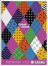 Shkolyaryk Publishing House Spirálfüzet, A4+, kockás, 80 lap, SHKOLYARYK Great Mind , vegyes (A4-080-6513K)