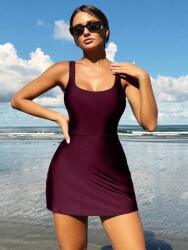 Shein Egyrészes Fürdőruha Bordó (L) (611546)