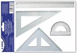 SaKOTA Vonalzókészlet, műanyag, 4 darabos, SAKOTA (CCP2017) - papir25