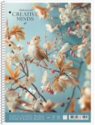 Shkolyaryk Publishing House Spirálfüzet, A4, kockás, 80 lap, SHOLYARYK College Block Creative Minds , vegyes (A4-080-6527K) - papir25