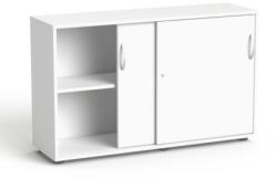 MAYAH Szekrény, 2 rendező magas, tolóajtós, polcos, MAYAH Freedom SV-12 , fehér (SV-F212 F/ IBXSZ12F) - papir25