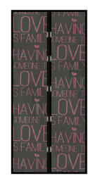 Garden of Eden Love" feliratos szúnyogháló függöny ajtóra 100x210 cm (11398M)