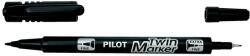 Pilot Alkoholos marker, 0, 8/2 mm, kétvégű, PILOT Twin , fekete (SCA-TM-B-BG)