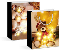 Family Ajándéktasak - 10 LED, papír - 265 x 127 x 330 mm - 2 féle / csomag (58321)