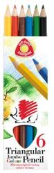 ICO Színes ceruza készlet, háromszögletű, vastag, ICO Süni , 6 különböző szín (7140133001)