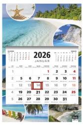 TopTimer Naptár, speditőr, három hónapos, egy tömbös, TOPTIMER, Beach (26T8100-011) - papir25