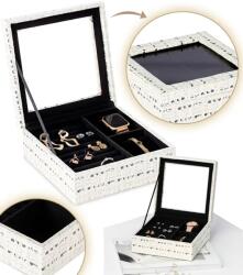 GordonToys Elegáns Üvegfedelű Ékszerszervező Doboz (ORGANIZER MASCA 18 X 6,5 CM)