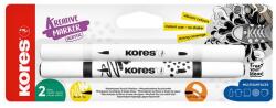 Kores Dekormarker készlet, akril, 1-2 mm, kétvégű, KORES K-Kreative , 2 különböző szín (23021.21) - papir25