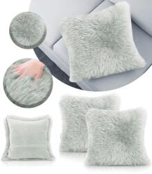 GordonToys Dokka dekoratív szürke műszőrme párnahuzatok, 45 x 45 cm, 2 darab (POSZEWKA DOKKA SZARA 1 SZT. 45X45)