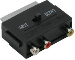  EURO / RCA átalakító 3 RCA aljzat - EURO-SCART dugó 3 RCA aljzat - EURO-SCART dugó Kapcsolás (05161)