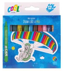 Victoria Zsírkréta, kerek, COOL BY VICTORIA, 12 különböző szín (ISCRZS12) - papir25