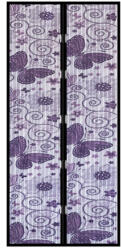 Garden of Eden Lila pillangós szúnyogháló függöny ajtóra 100x210 cm (11398G)