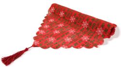 Family Karácsonyi asztalterítő futó - 180 x 35 cm - Feliratos, hópelyhes (58535F)